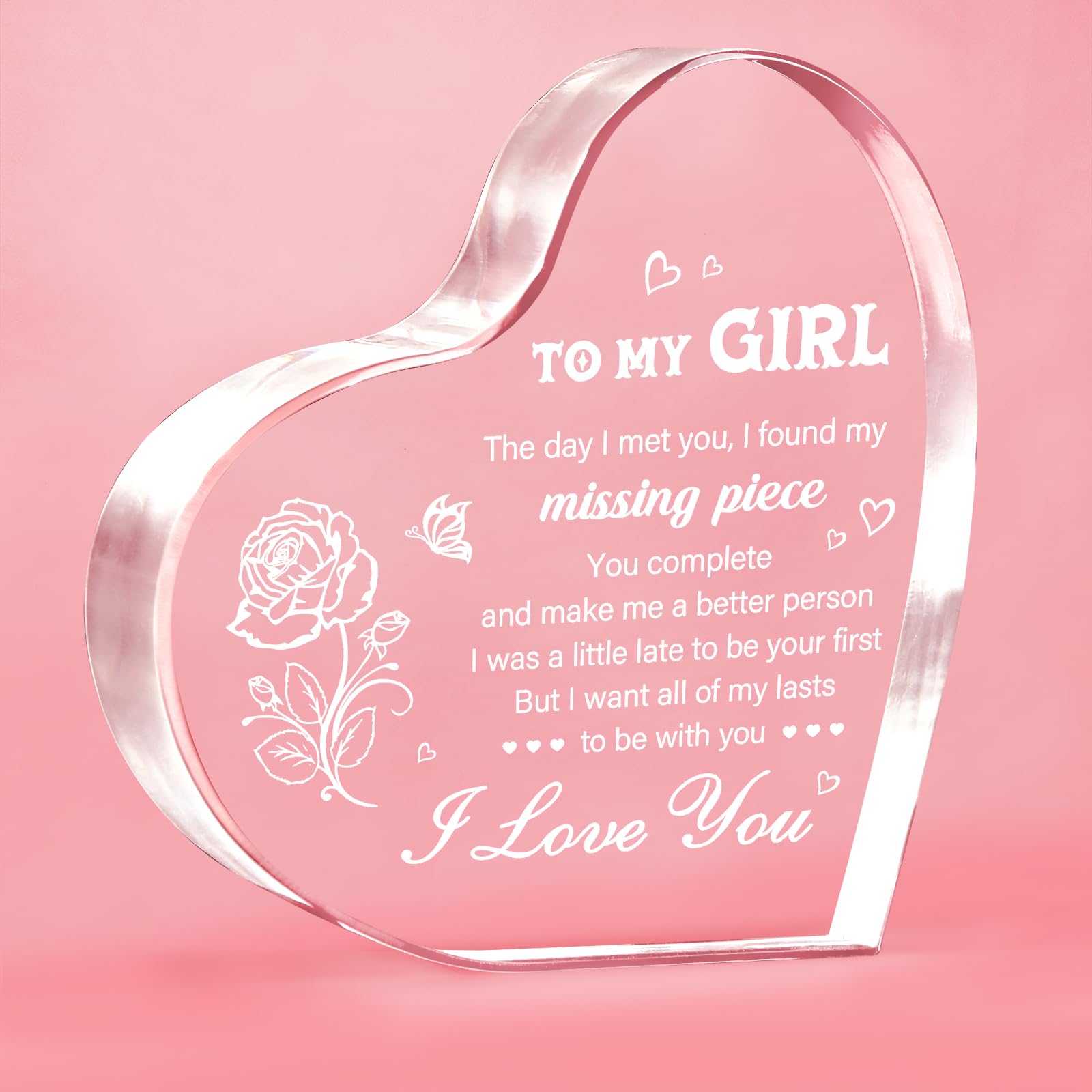 Acrylic Heart Plaque gifts For Boyfriend Boyfriend Birthday - Temu