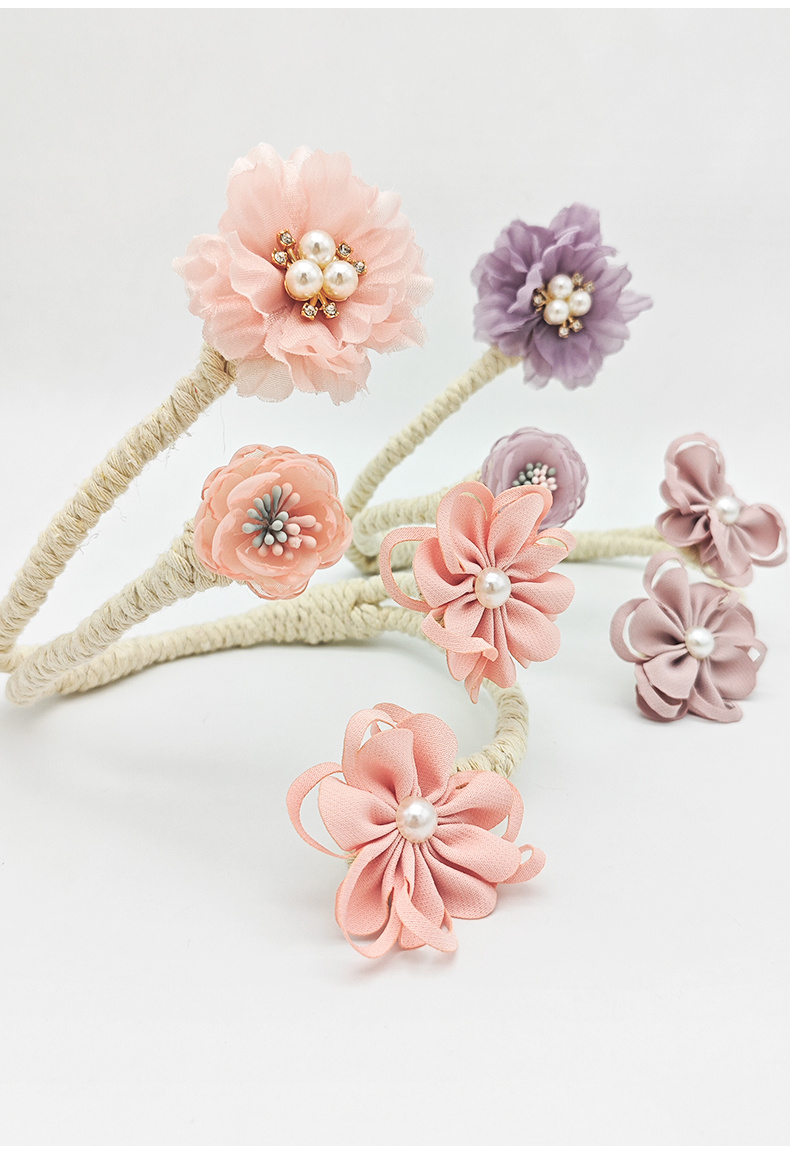 1pc flower curtain   curtain tie curtain tieback cute curtain holdback clip for living room bedroom home decoration   details 4