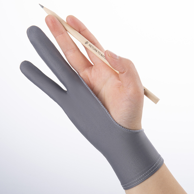 Anti-touch Two Finger Tablet Stylus Pen Gloves Drawing Sweat-proof