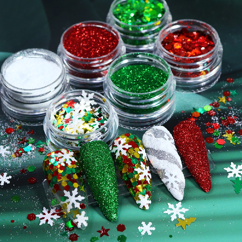 Christmas Nail Art Supplies Snowflake Christmas Tree Star - Temu