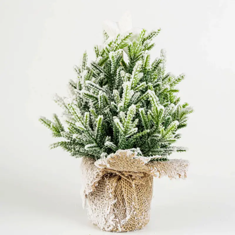 Pe Christmas Tree Snow Spray Flocking Linen Cedar Mini Small - Temu