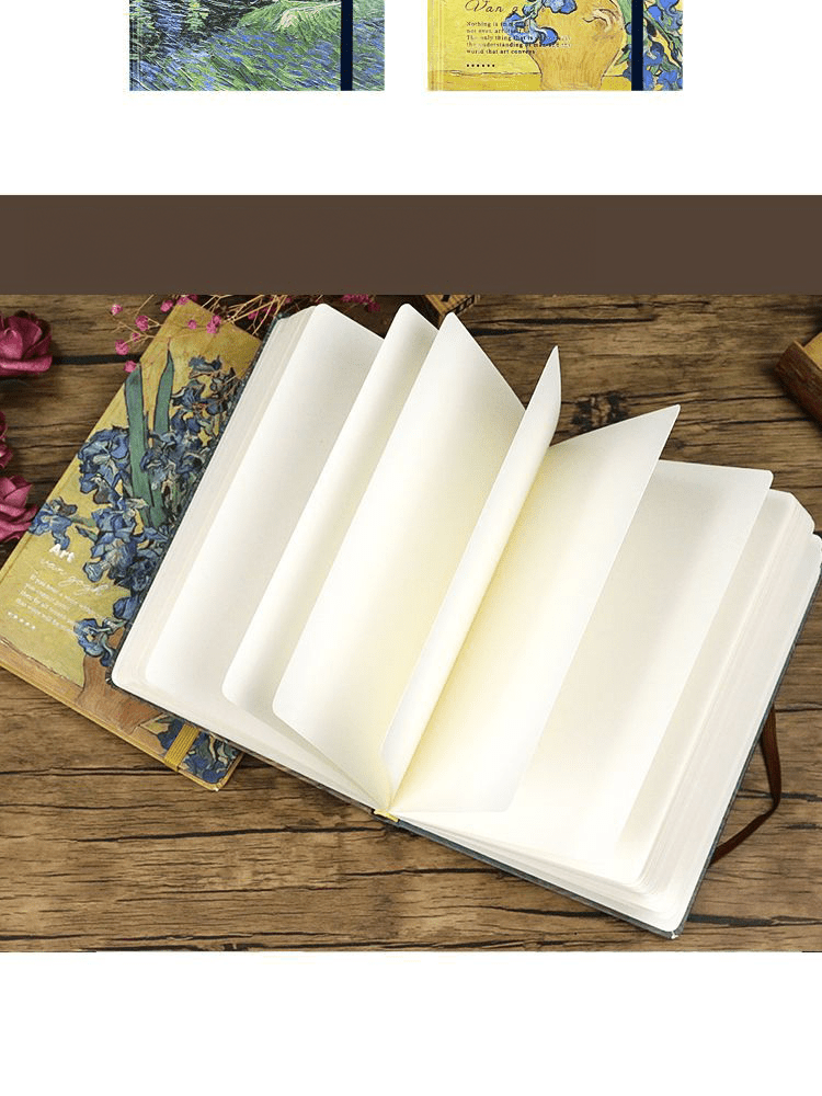 Retro Thick Hardcover Blank Journal Of World Famous - Temu