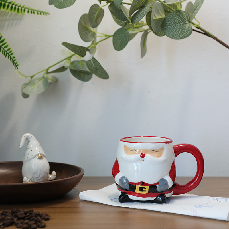 Christmas Coffee Mug Hand Painted 3d Coffee Cups Santa Claus - Temu  Australia