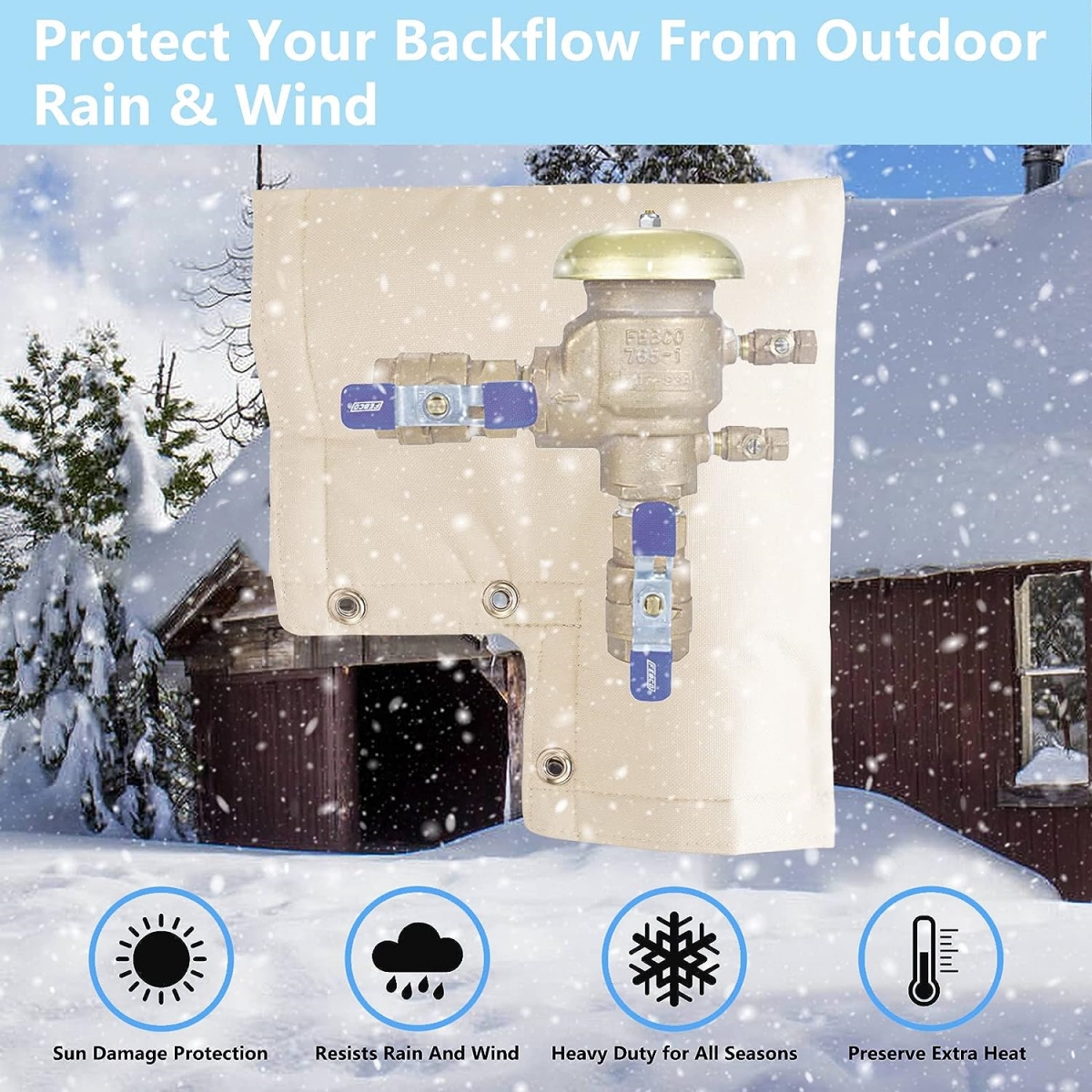 Insulated Backflow Preventer Cover, Double Wall Bell Cover Water Well  Pump Covers, Well Head Cover, Winter Pipe Cover, Sprinkler Valve Cover,  Insulated Pouch, Pipe Insulation Bag For Winter Freeze Protection, Protects