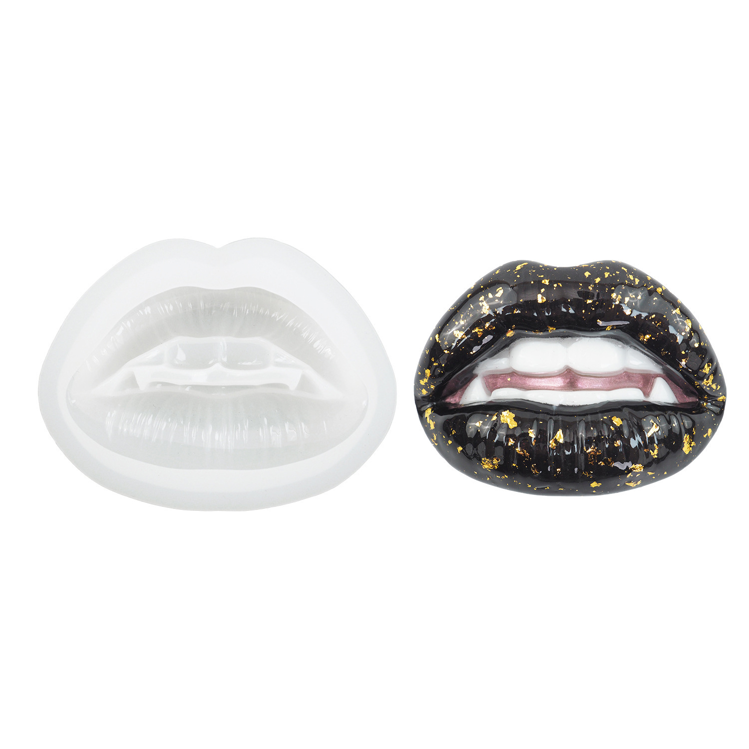 Voyyphixa 3PCS 3D Lips Shape Molds for Epoxy Resin, Mouth Resin