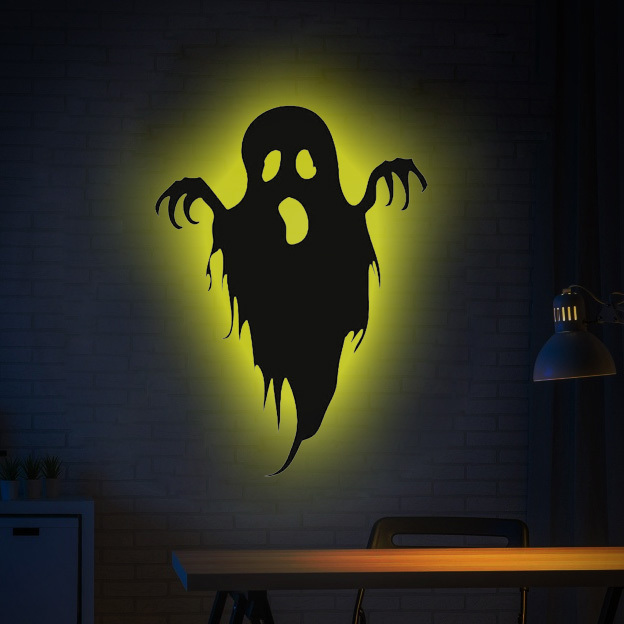 Silhouette Light Halloween Night Light Ghost Home Decor - Temu United Arab  Emirates