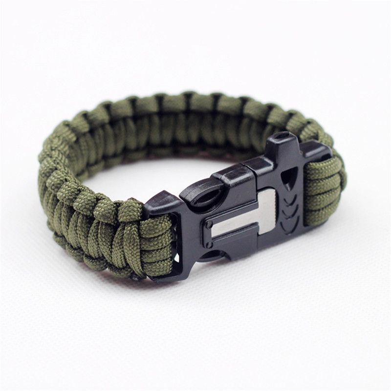 Simple Design Paracord Rope Men's Survival Bracelet Black - Temu