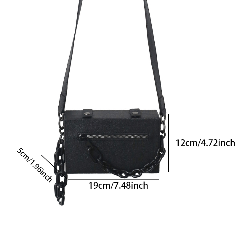 Men's Suitcase Shoulder Bag, Small Box Crossbody Bag