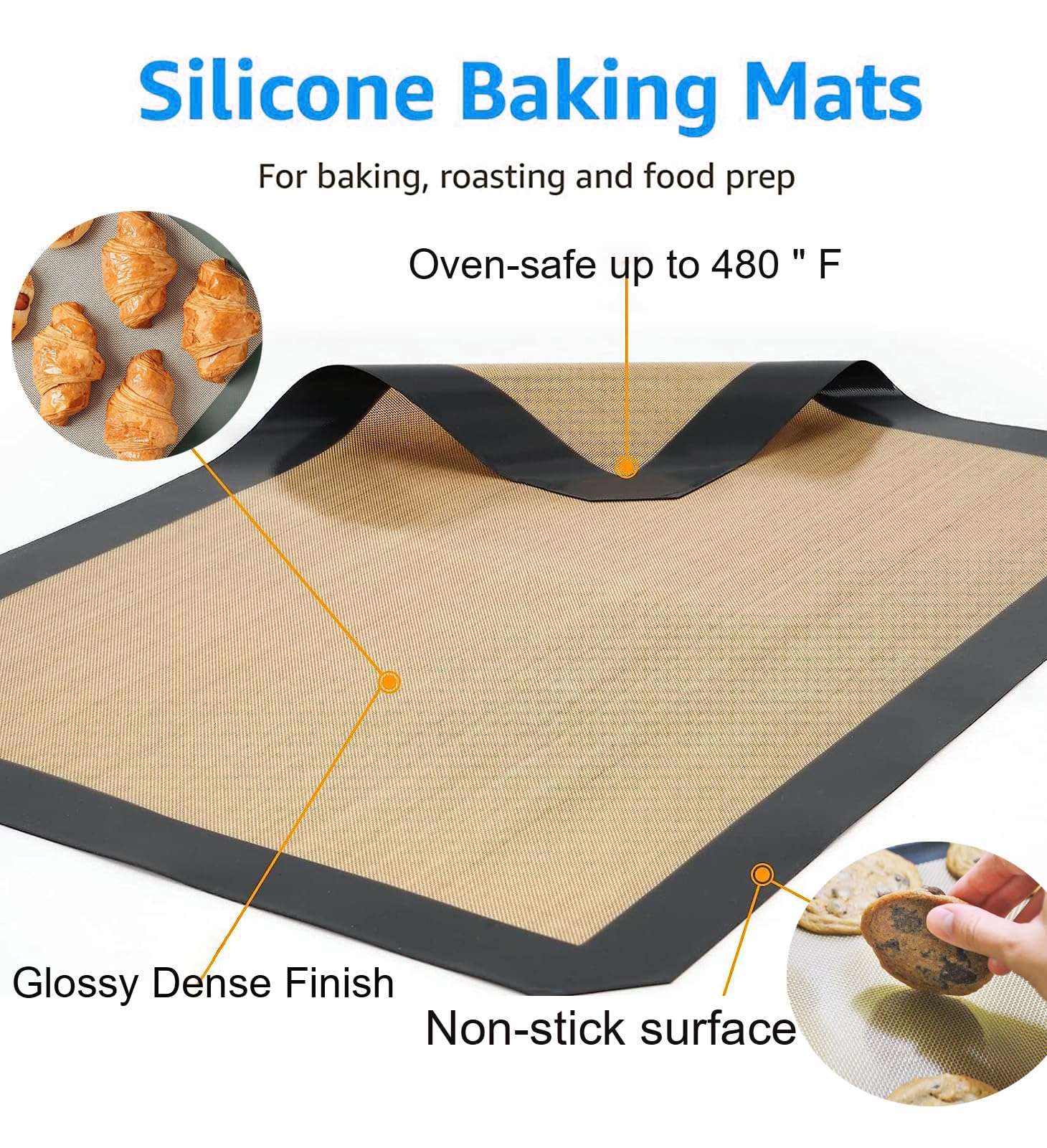 Silicone Baking Mat For Oven Non stick Macaron Silicone Mat - Temu