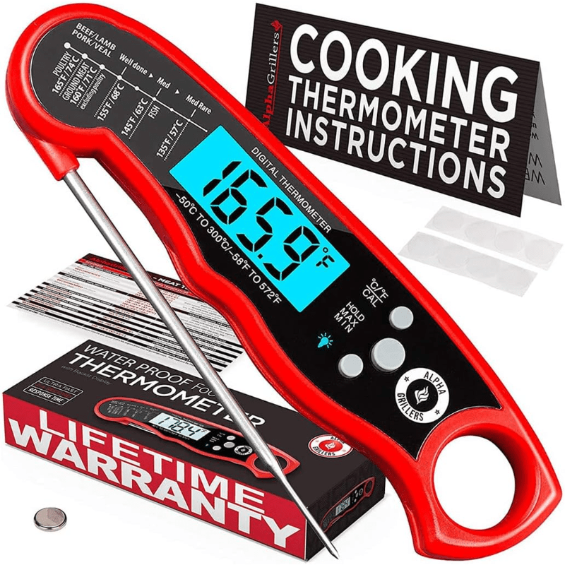 1pc Thermomètre à viande instantané pour grill et cuisine