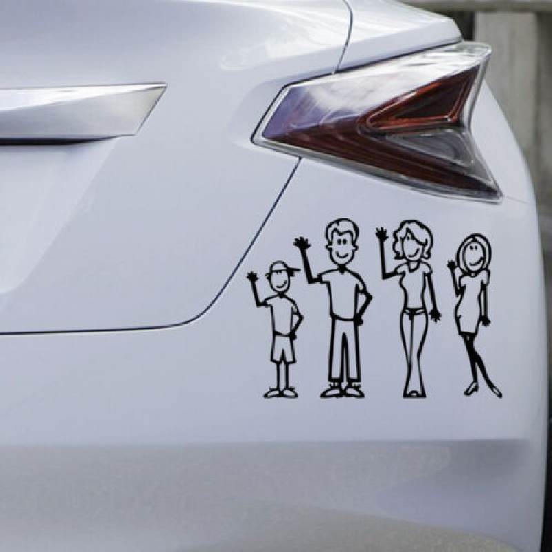 Stick Figure Home Family Van Motor Car Window Body Bumper - Temu