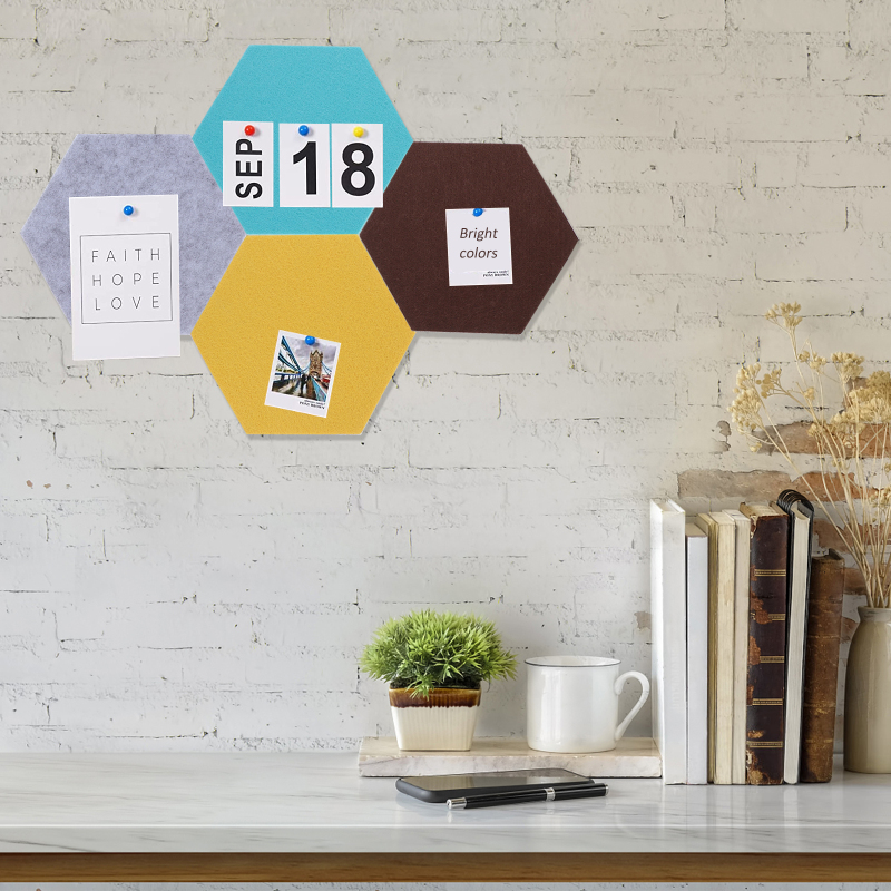 colorful wall pins plastic hexagon shaped