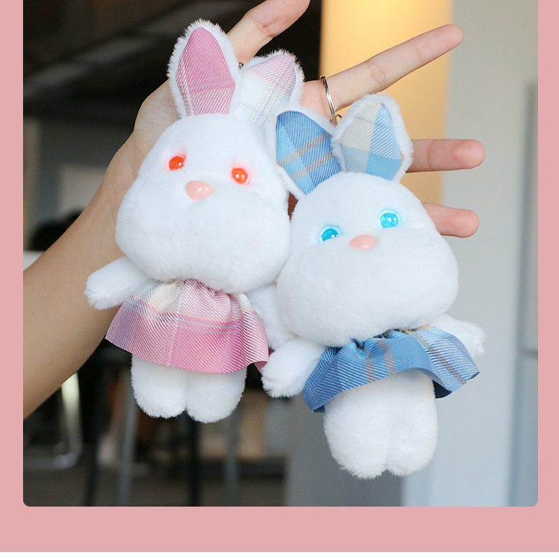 Rex Rabbit Fur Bunny Keychain Kids Plush Backpack Charm 