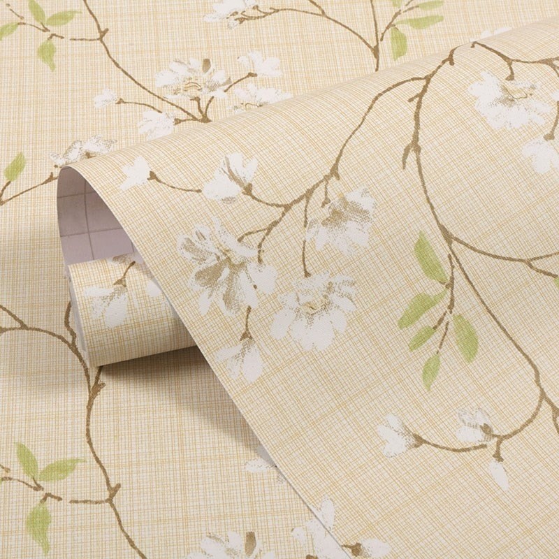 Gold Cream Floral Contact Paper Peel and Stick Wallpaper Removable