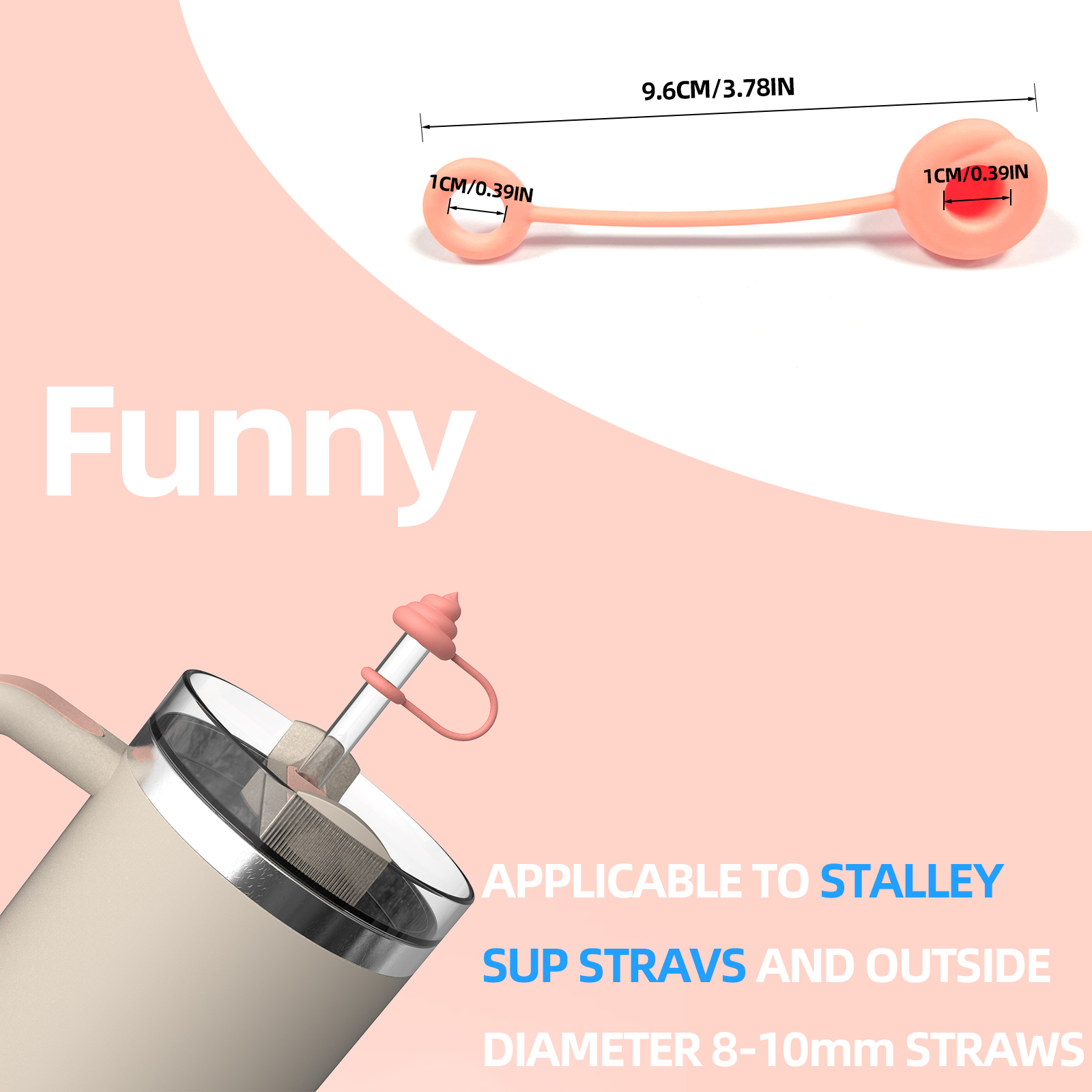 Cute And Durable Straw Covers For Stanley Tumblers Protects - Temu