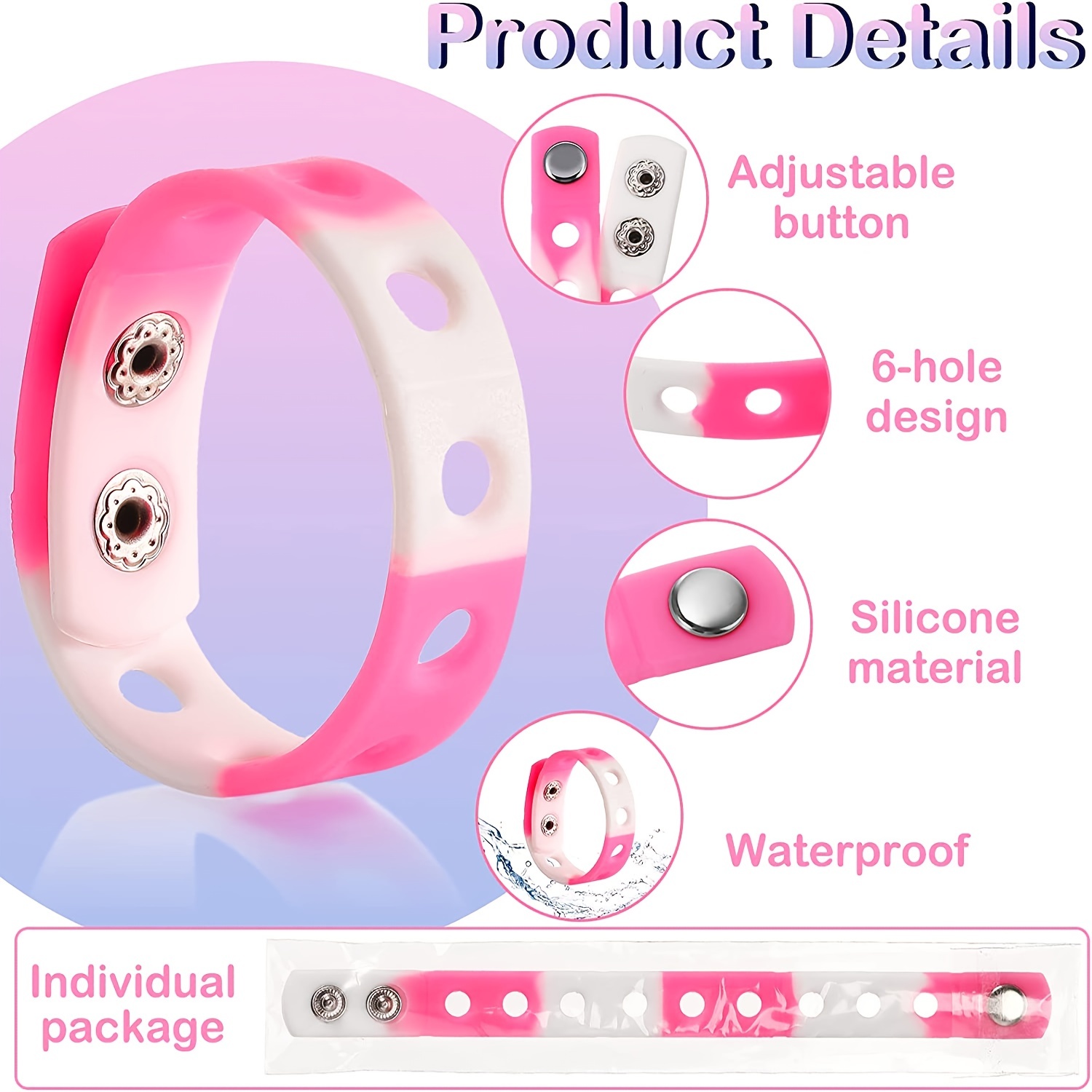 9 inch hot sale silicone wristband