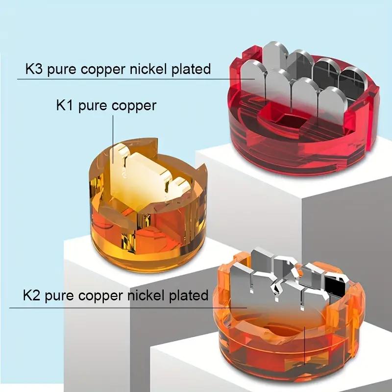 50pcs K2 Wire Connector, Uvital Waterproof Gel-filled Orange Clear