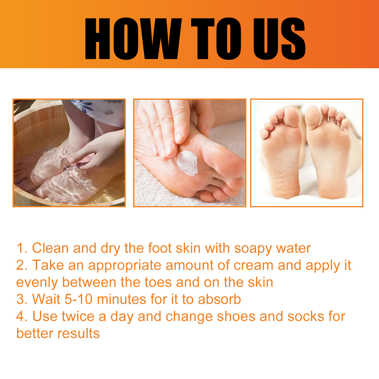 Athlete's Foot Cream for Dry Rough Cracked Skin