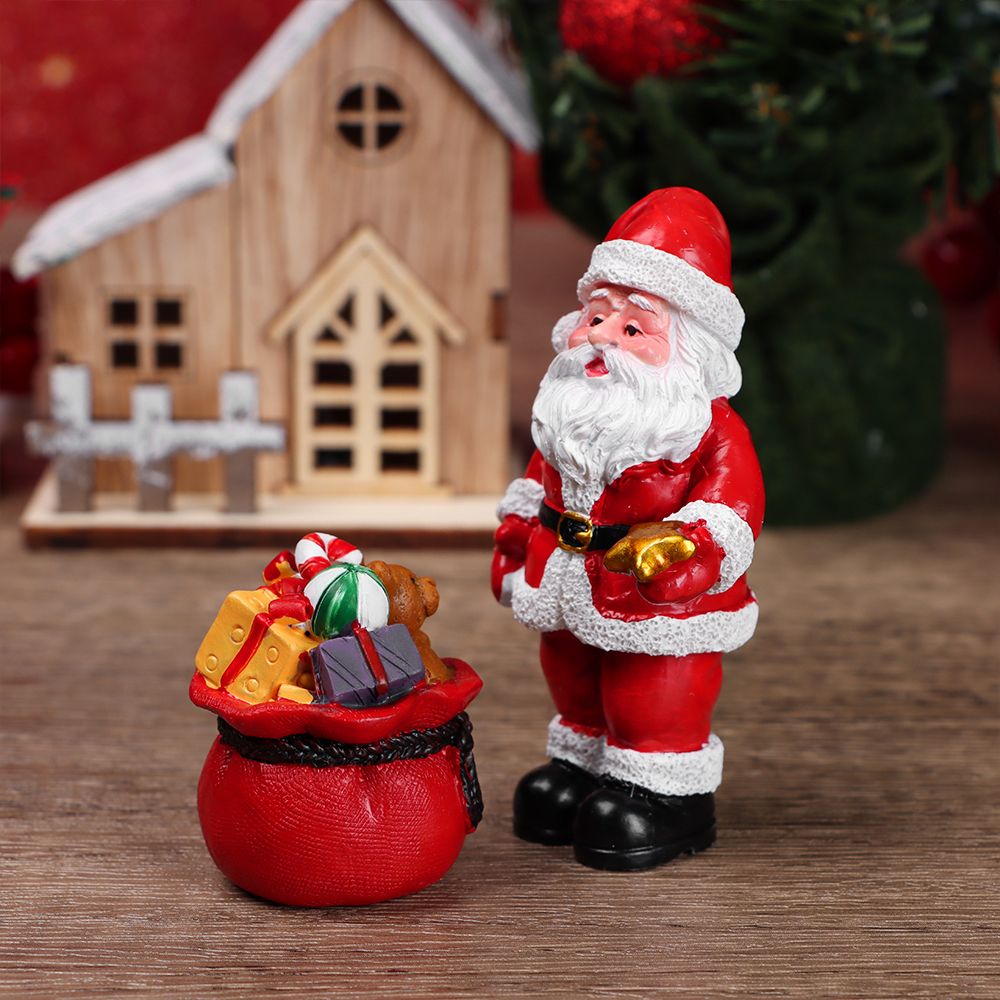 Christmas Snowman Santa Claus Ornaments Decorations Cute Fairy Decor DIY  Accessories Home Decoration Miniature Dollhouse Craft