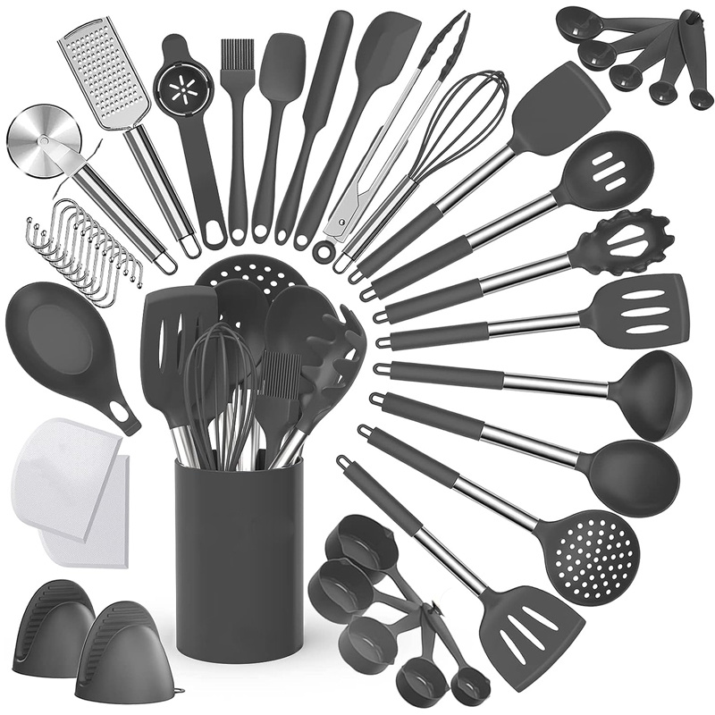  Silicone Cooking Utensils Set, 43Pcs Non-Stick Heat