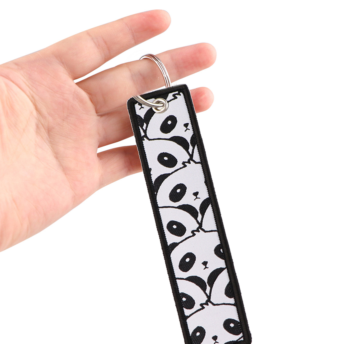 Cartoon Lightning Panda Keychain Tide Cool Kung Fu Panda Pendant Keyholder  Car Bag Trinket Fine Jewelry Accessories Keyring Gift