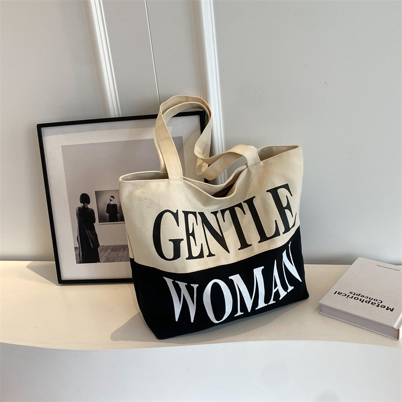 Large Capacity Letter Printed Tote Bag Travel Bag Luggage Bag For