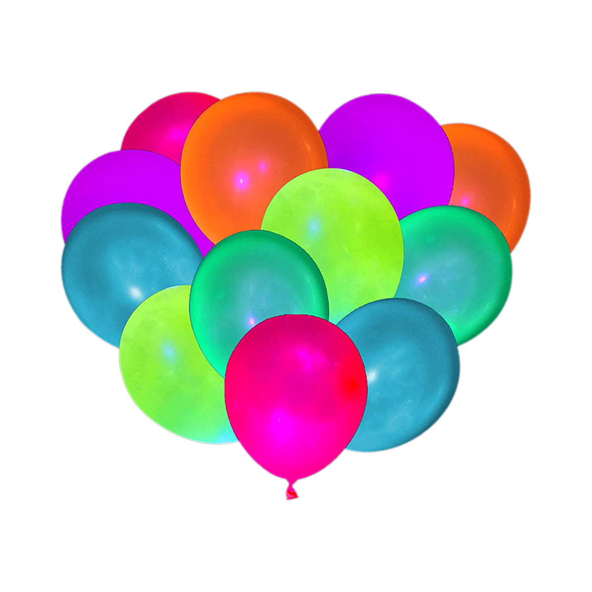 200 piezas de neón Glow Globos Largos Globos Refactivos Fluorescentes Globos  Largos Globos Kolewo4ever Kolewo4ever