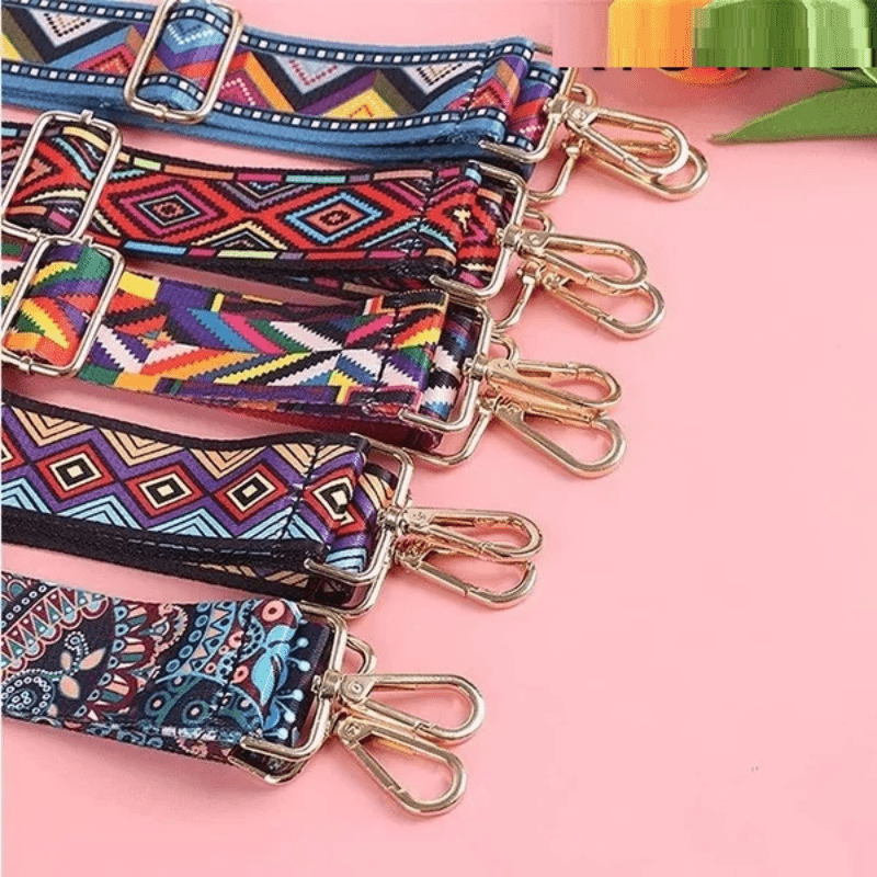 Wide Purse Straps Replacement Crossbody - Colorful Belt with Buckle Strap  Adjustable Strap with Buckle Metal Strap Hooks Purse Bag - Cross Body Strap