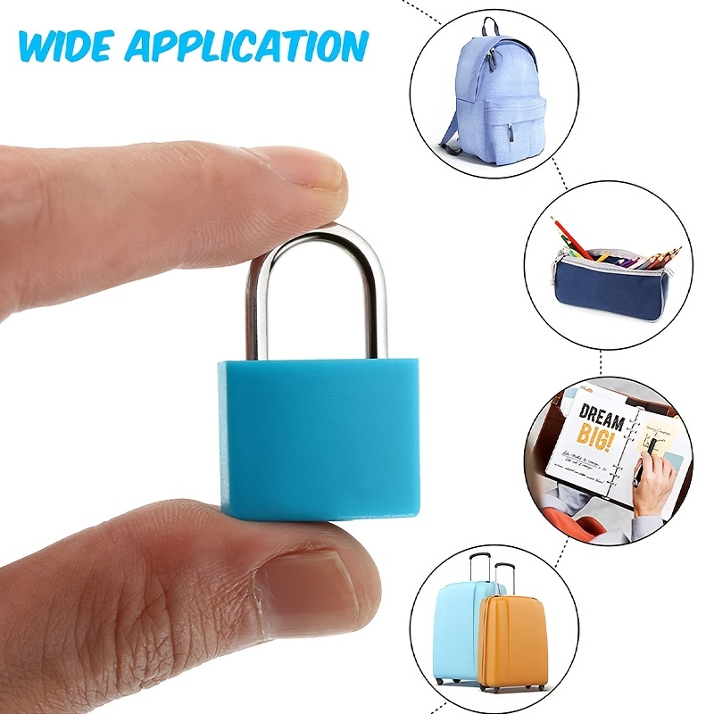 4 6 10pcs suitcase locks with keys metal padlocks luggage padlocks multicolor mini small padlock keyed padlock for school gym details 2
