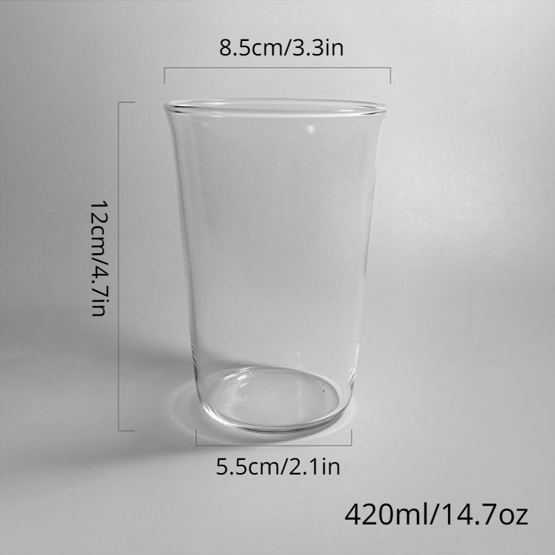 Glass Cup, High Borosilicate Glass Water Cup, Iced Coffee Cups, Drinking  Glasses For Juice, Cocktail, Coffee, And More, Summer Winter Drinkware -  Temu