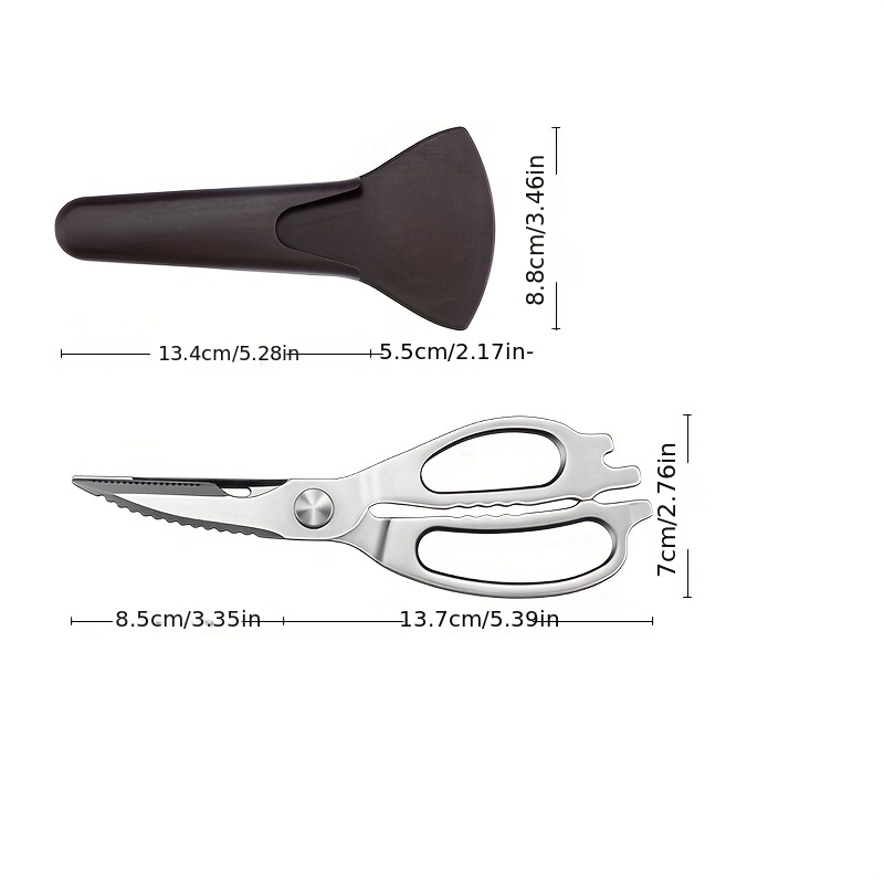1pc Perfect Fish Scissors With Sleeve Kitchen Scissors Easily Cut Bones