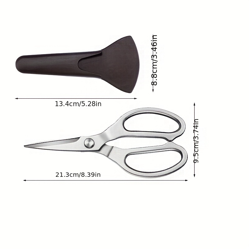 1pc Perfect Fish Scissors With Sleeve Kitchen Scissors Easily Cut Bones