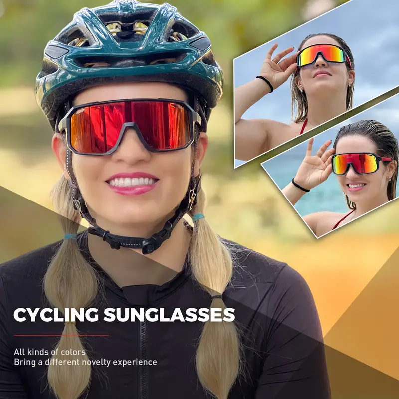 Cycling Glasses 1 Lens Outdoor Bike Riding Driving - Temu United