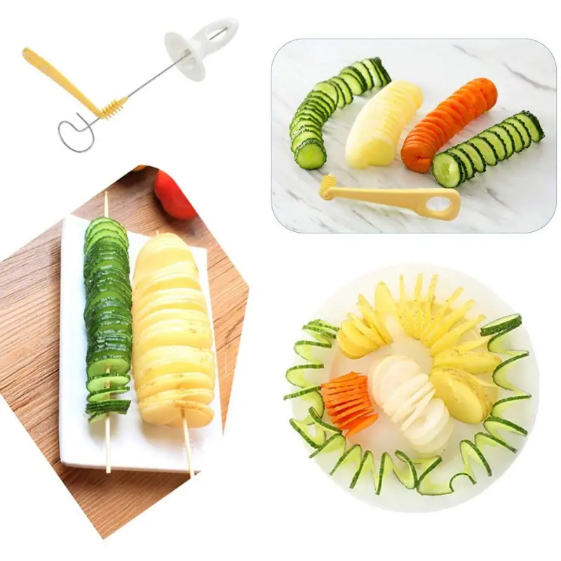 Vegetable Grater Potato Spiral Slicer Whirlwind Fruit Vegetable