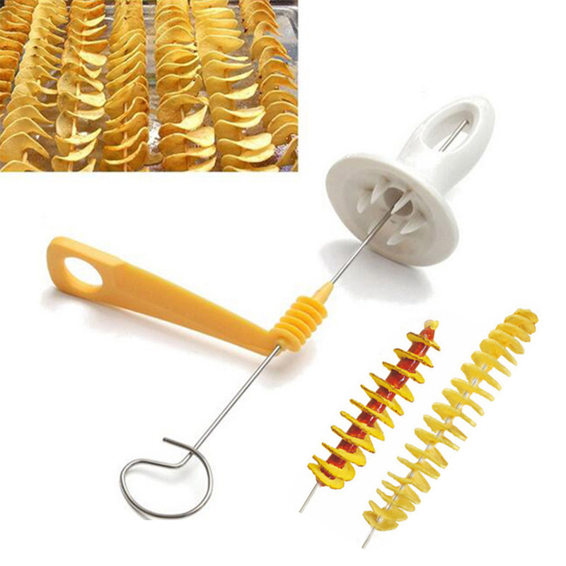 Potato Spiral Cutter, Whirlwind Potato Slicer, Portable Potato Bbq Skewers  For Camping Chips Maker, Potato Slicer, Spiral Cutter, Barbecue Tools,  Kitchen Accessories - Temu