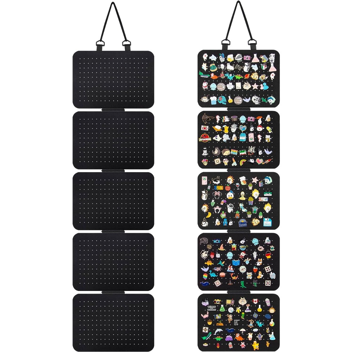 Hanging Enamel Lapel Pin Display Panels Organizer With 5 Loose-leaf Board  Pieces, Brooch Pin Enamel Pin Display Pages, Badge Collection Display Holder