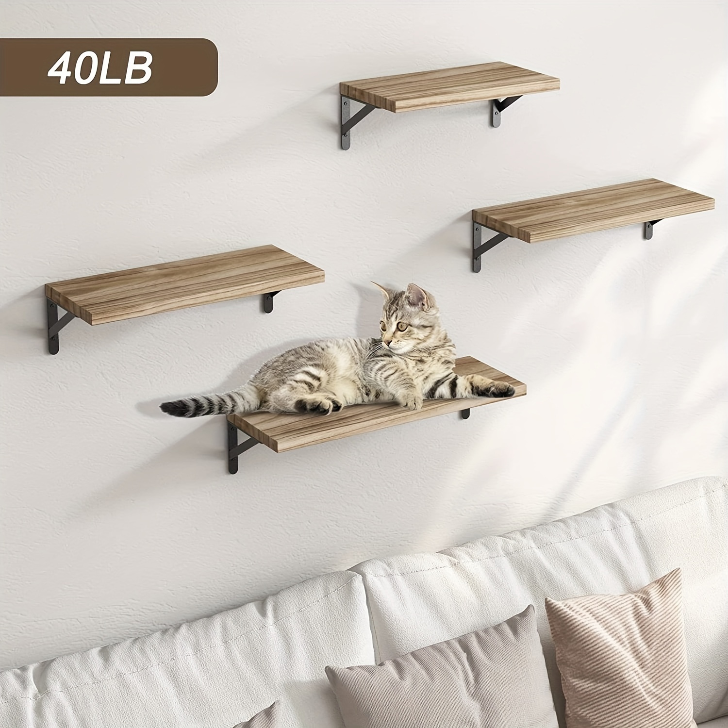 Floating Shelves Wall Mounted Rustic Floating Shelf Wood Temu
