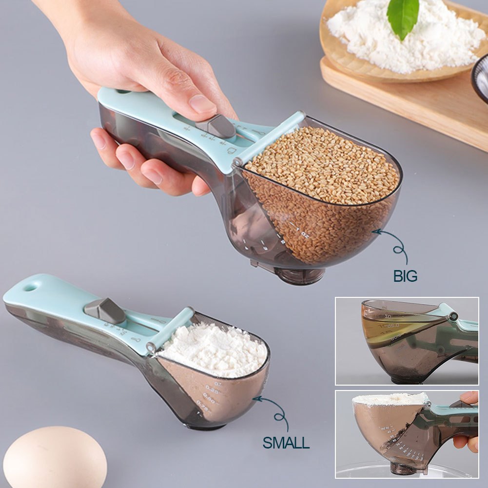 Mix & Measure Spoon - Silicone spoon with adjustable measuring