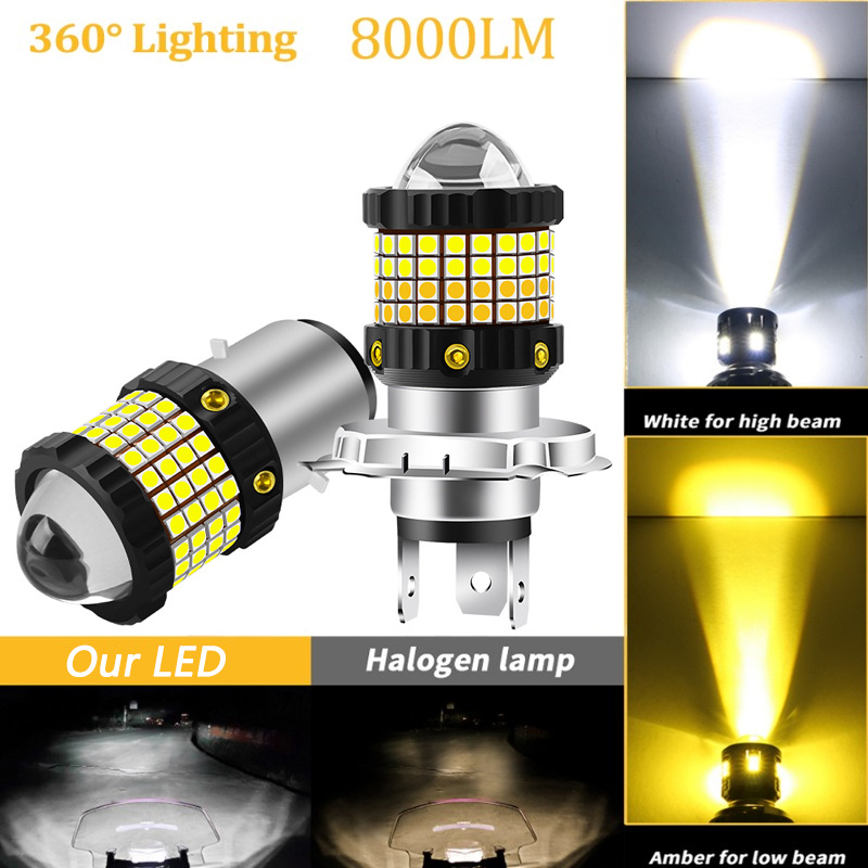 Comprar Bombillas LED H4 para faros de motocicleta Ba20D H6 H4 Hi