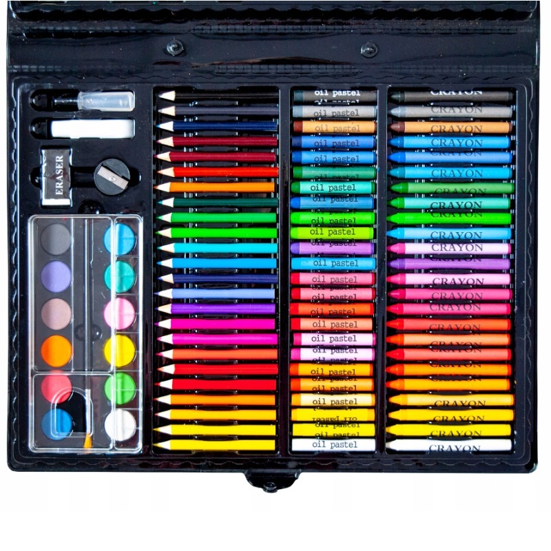 Kids Art Kit - Pastels Crayons Pencils Watercolor
