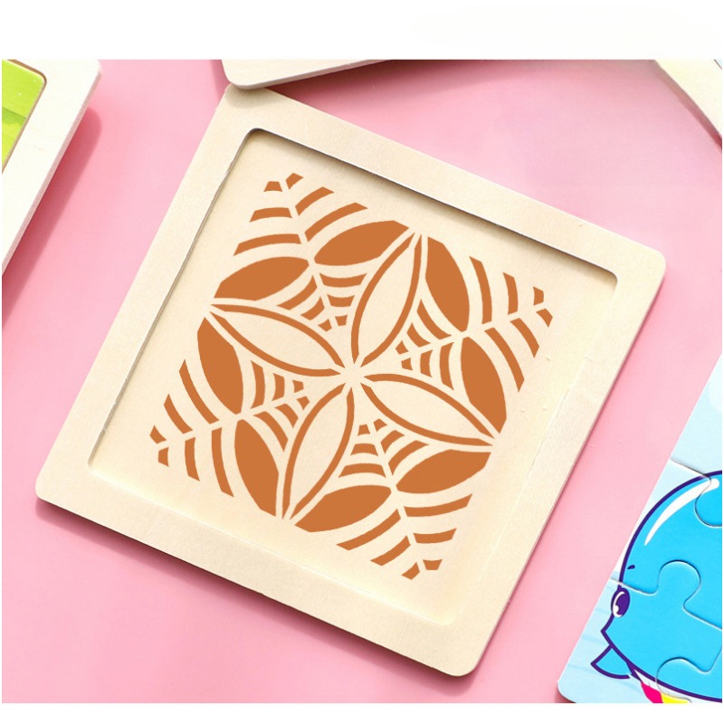 10pcs DIY Geometric Shape Drawing Stencils Templates Embossing Paper Card  Stamp