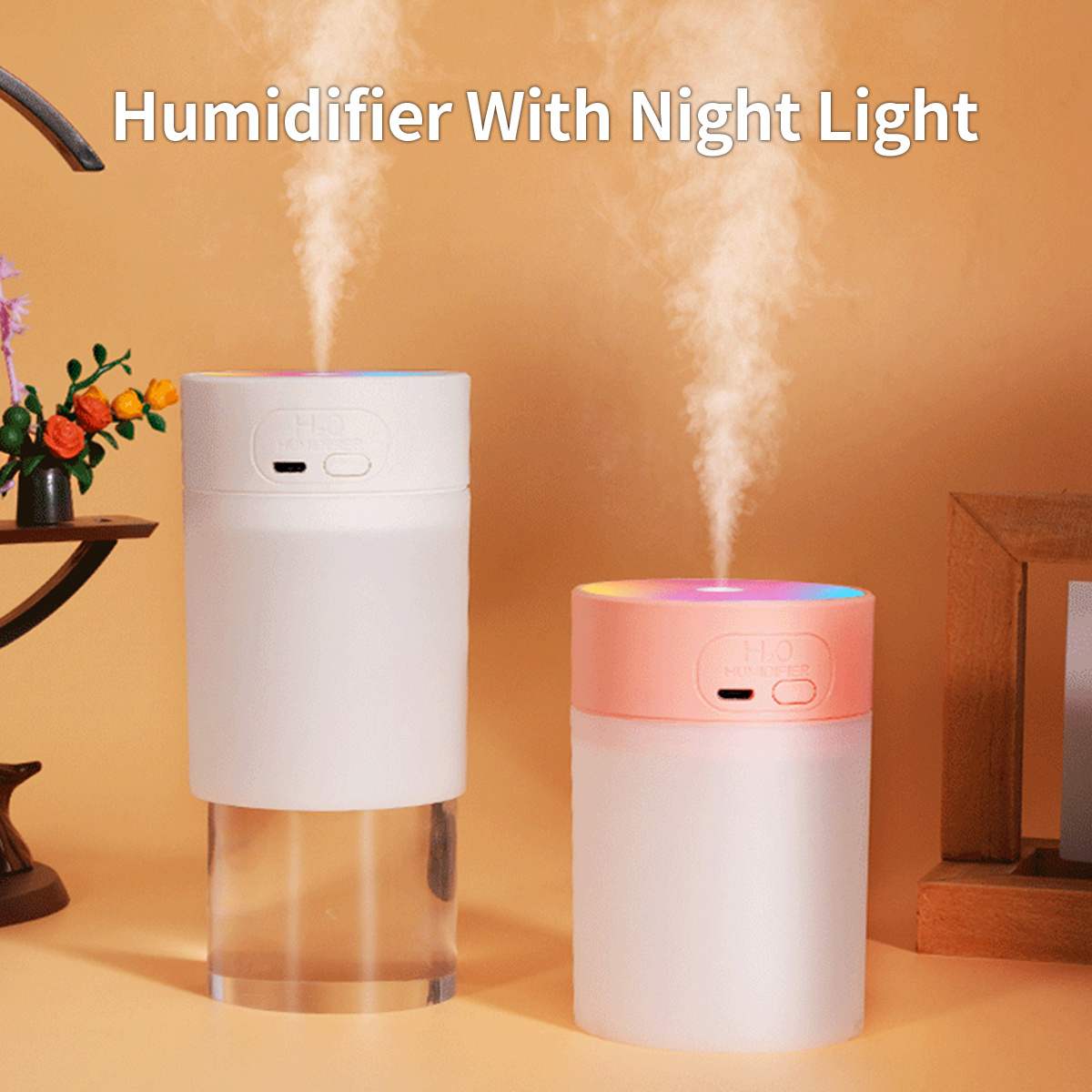 Mini Humidifier, USB Power Supply, Suitable for Study Room, Bedroom, Baby  Room, Office, Car, With 7 Color LED, Air Humidifier, Can Be Used for Facial