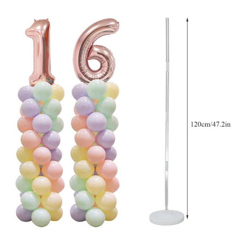 Set Supporti Per Palloncini Da Tavolo - 4 Bastoncini Riutilizzabili Per Decorazioni Feste (Matrimoni, Compleanni, Lauree)