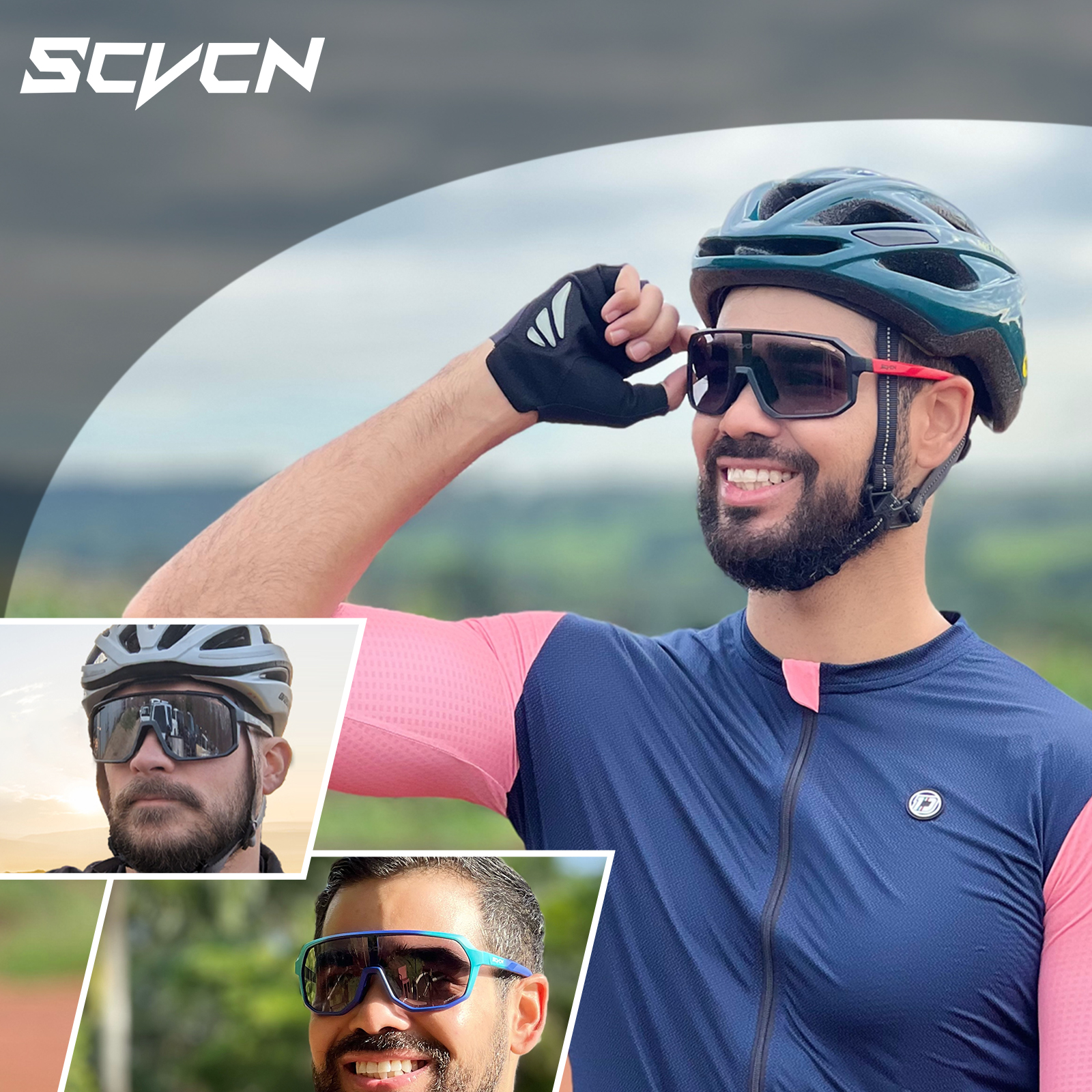 Road Bike Cycling Eyewear Photochromic Cycling Glasses for Men