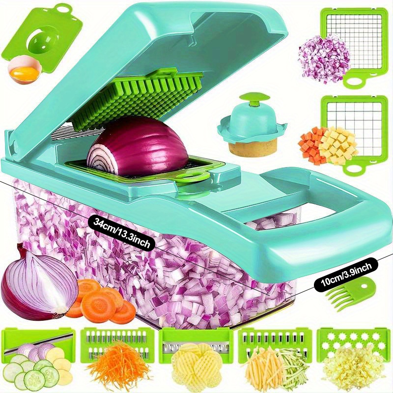 15in1 Vegetable Chopper Slicer Onion Chopper Dicer - Temu