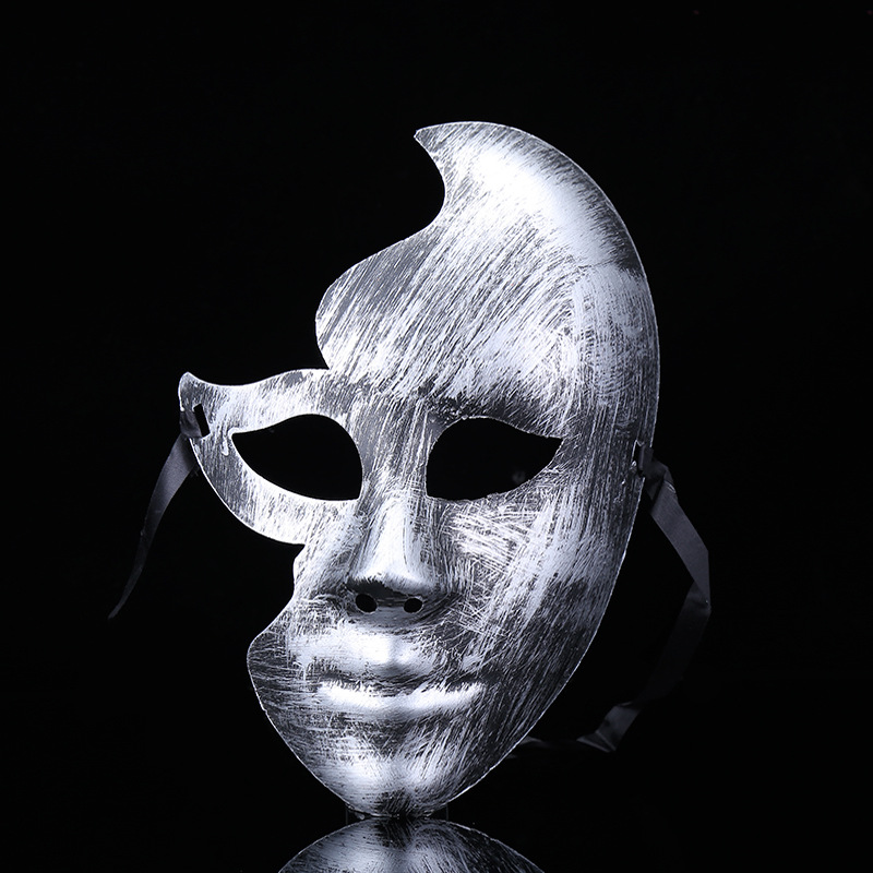 Women's White Full Face Mask  White face mask, Mask, Gold