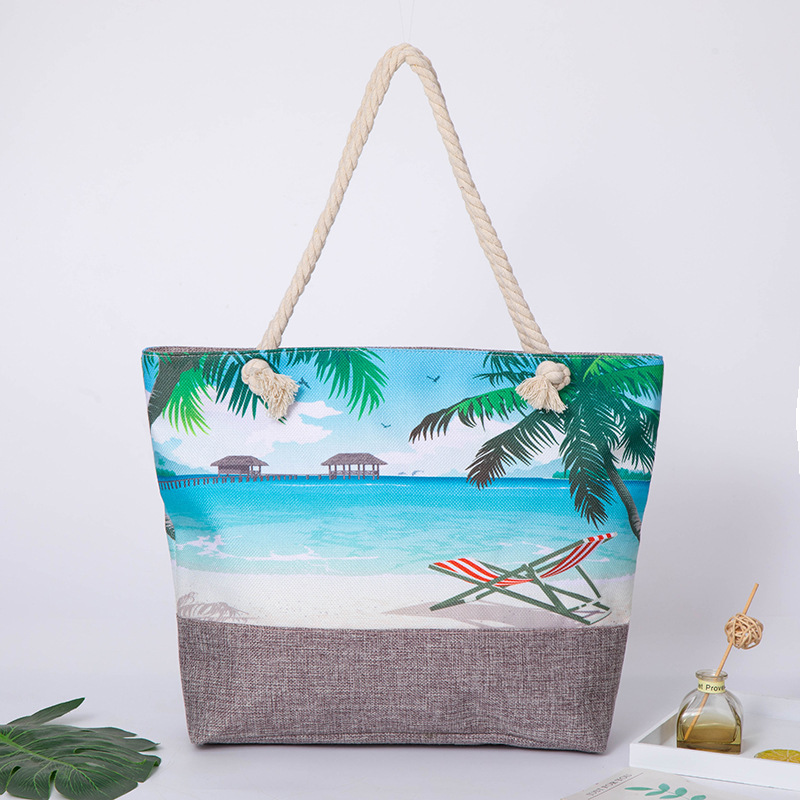 Fashionable Large Capacity Hollow Out Tote Bag, Simple Style Beach Shoulder  Bag For Summer Vacation