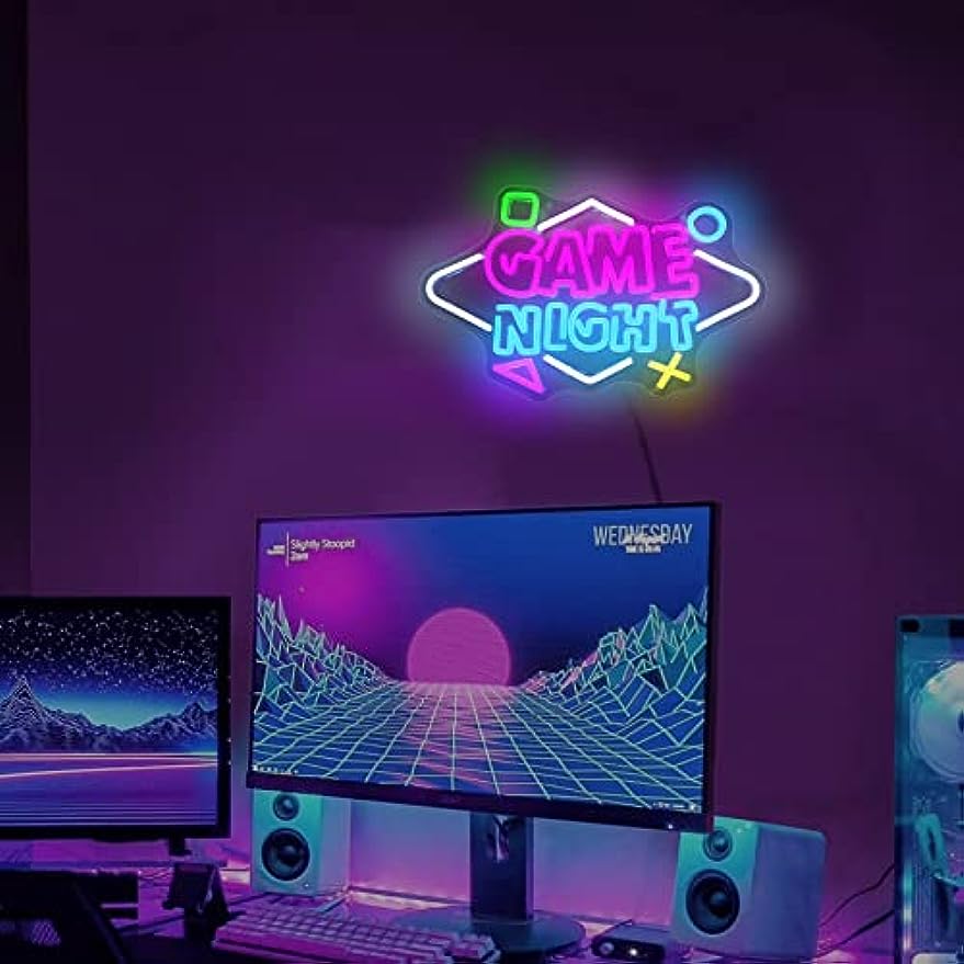 1pc Game Room Neon Light, Dimmable Game Neon Light, Wall Decoration Gamer  Signs LED Light, For Game Zone, Boys Room Party Game Room Wall DecorationGif