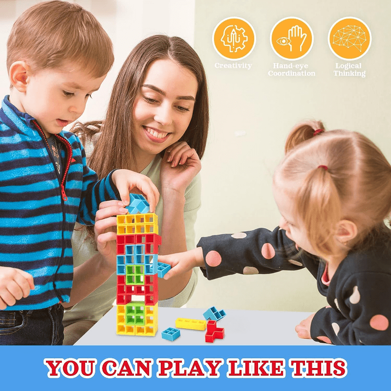 Balanced Stacked Toys Family Games Parties Travel Balance - Temu