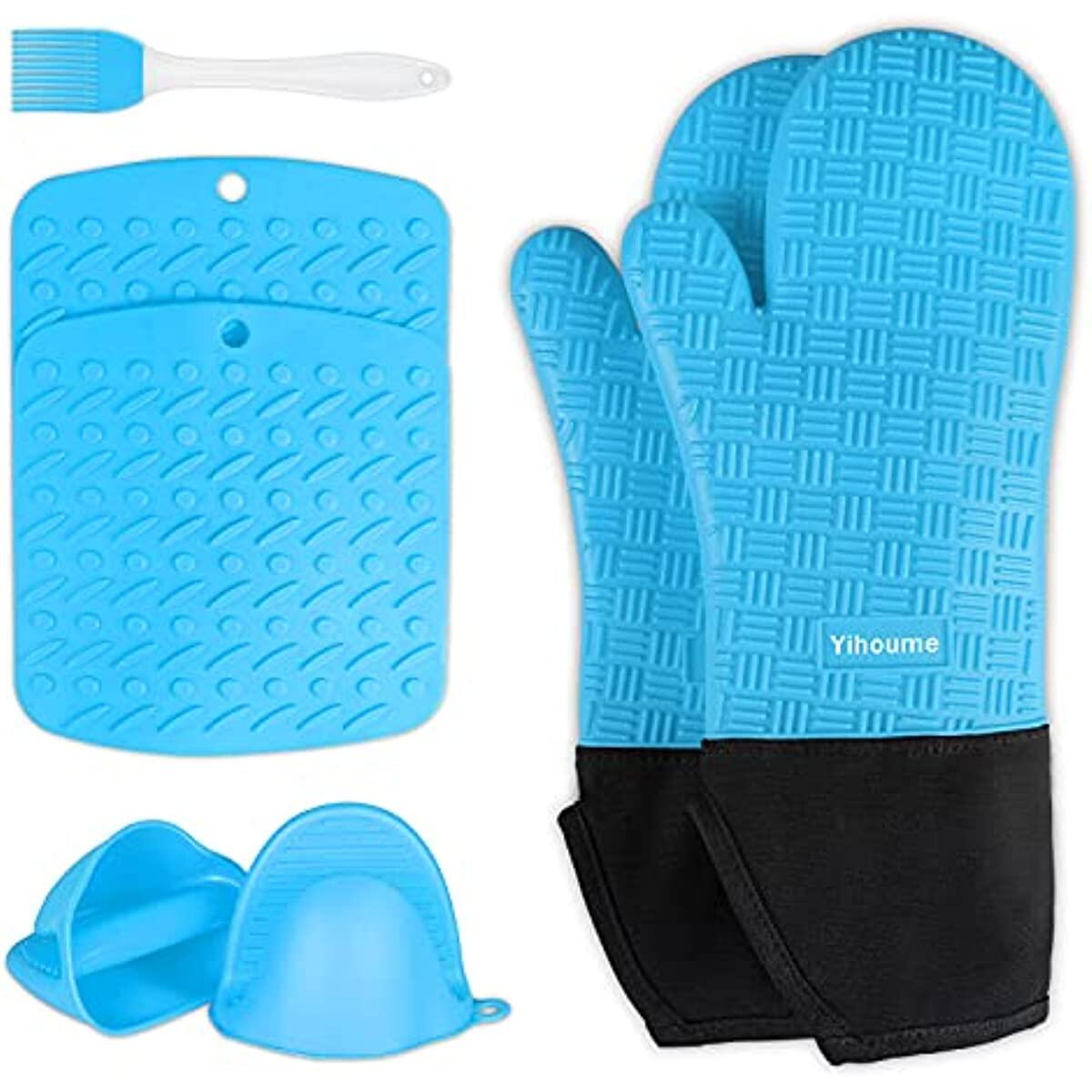 Silicone Oven Mitts Set Extra Long Oven Mitts And - Temu